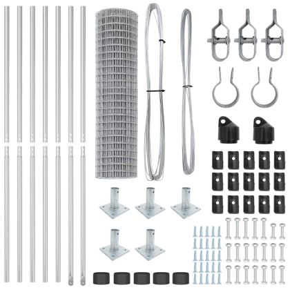 Ограда с пост Сребрист 1,2 x 10 m Стомана