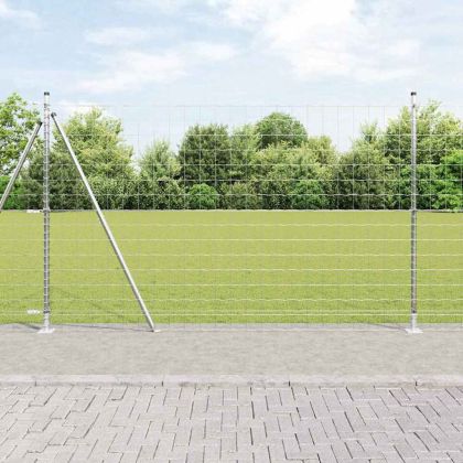 Ограда с пост Сребрист 1,5 x 10 m Стомана
