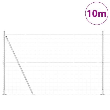Ограда с пост Сребрист 1,5 x 10 m Стомана