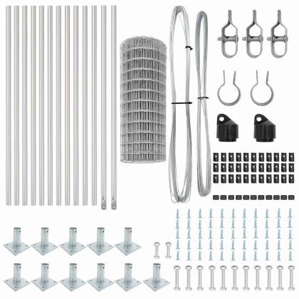 Ограда с пост Сребрист 0,6 x 25 м Стомана