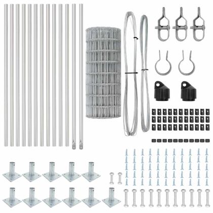 Ограда с пост Сребрист 0,6 x 25 м Стомана
