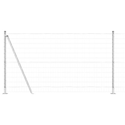 Ограда с пост Сребрист 1,2 x 25 m Стомана