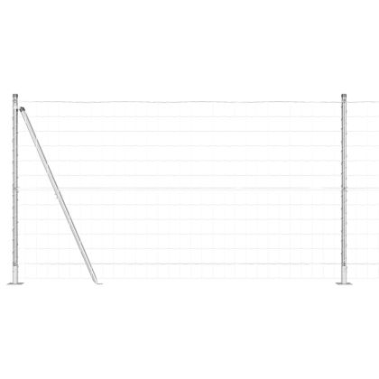 Ограда с пост Сребрист 1,2 x 25 m Стомана