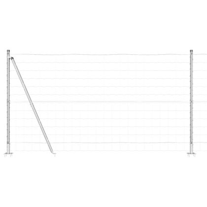 Ограда с пост Сребрист 1,2 x 25 m Стомана