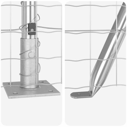 Ограда с пост Сребрист 0,4 x 50 м Стомана