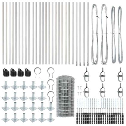 Ограда с пост Сребрист 0,6 x 50 м Стомана