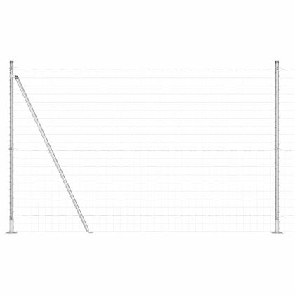 Ограда с пост Сребрист 1,5 x 10 m Стомана