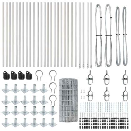 Ограда с пост Сребрист 0,6 x 50 м Стомана