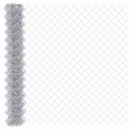 Стълб за ограда. Сребрист 10 x 1,6 м (60 x 60 мм мрежа) Стомана