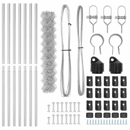 Стълб за ограда. Сребрист 10 x 1,6 м (60 x 60 мм мрежа) Стомана