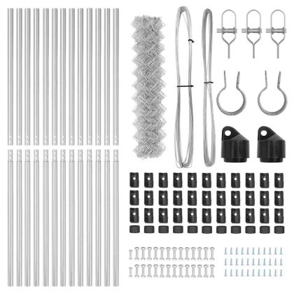 Стълб за ограда. Сребрист 25 x 1,2 м (мрежа 60 x 60 мм) Стомана