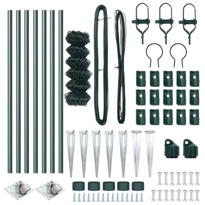Стълб за ограда. Зелен 10 x 0,6 м (мрежа 40 x 40 мм)