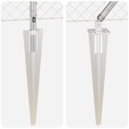 Стълб за ограда. Сребрист