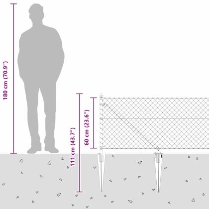 Стълб за ограда. Сребрист