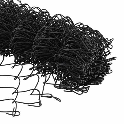 Стълб за ограда. Сив 10 x 1 м (мрежа 60 x 60 мм) Стомана и PVC