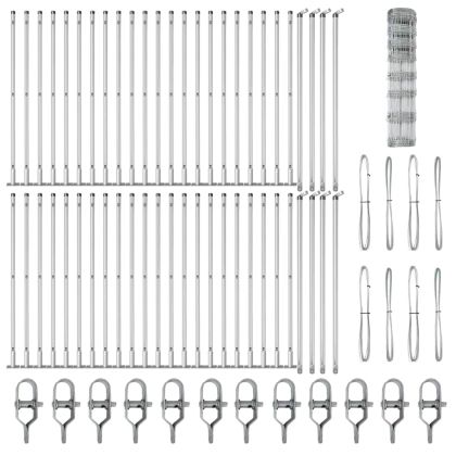 Стълб за ограда. Галванизирана 100 x 1 м Стомана