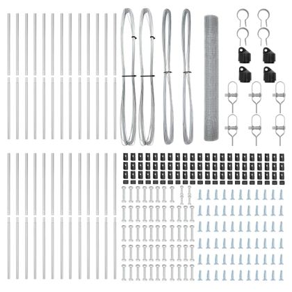 Стълб за ограда. Сребрист 50 x 1 м (ролка мрежа 12 x 12 мм)