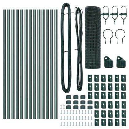Стълб за ограда. Зелен 25 x 0,8 м (25 x 25 мм мрежа)