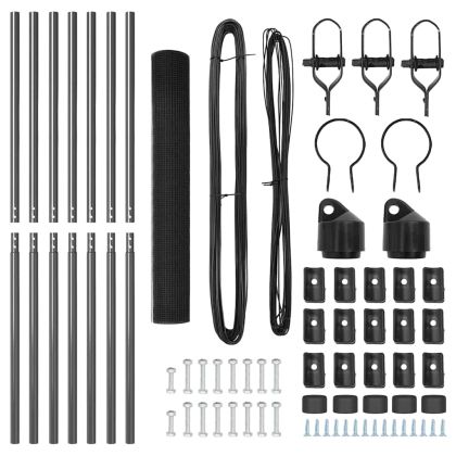 Стълб за ограда. Сив 10 x 1,2 м (16 x 16 мм мрежа)