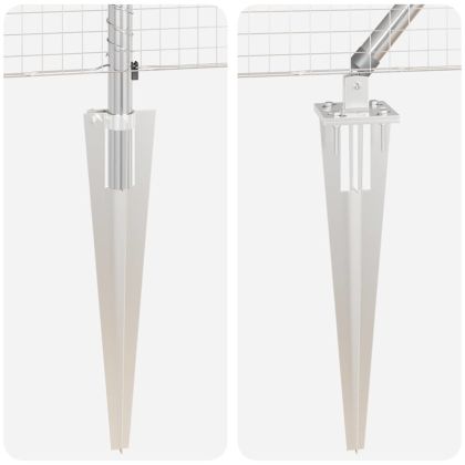 Стълб за ограда. Сребрист 25 x 1,6 м (25 x 25 мм мрежа) Стомана