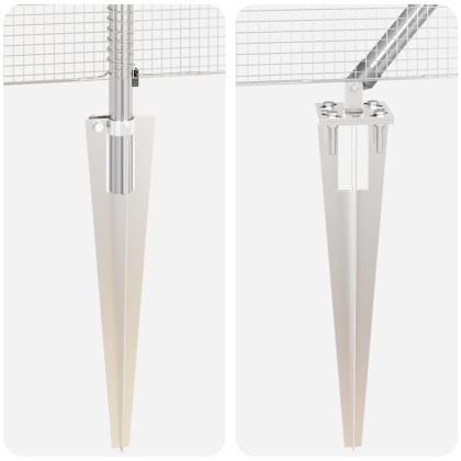 Стълб за ограда. Сребрист 50 x 0,4 м (12 x 12 мм мрежа) Стомана