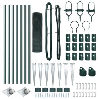 Стълб за ограда. Зелен 10 x 0,6 м (мрежа 25 x 25 мм)