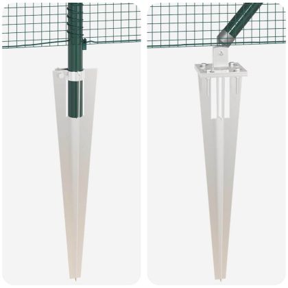 Стълб за ограда. Зелен 10 x 1,4 м (16 x 16 мм мрежа)