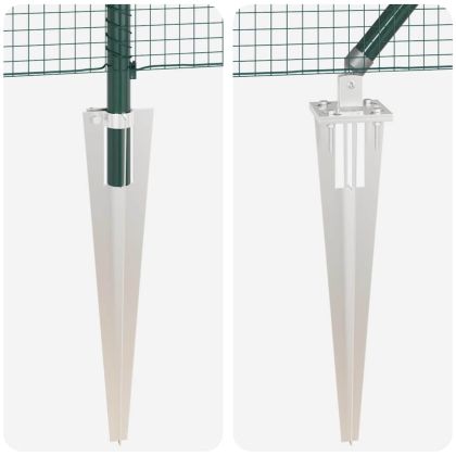 Стълб за ограда. Зелен 25 x 1 м (19 x 19 мм мрежа) Стомана