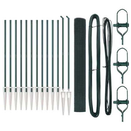 Стълб за ограда. Зелен 25 x 1,2 м (мрежа 12 x 12 мм)