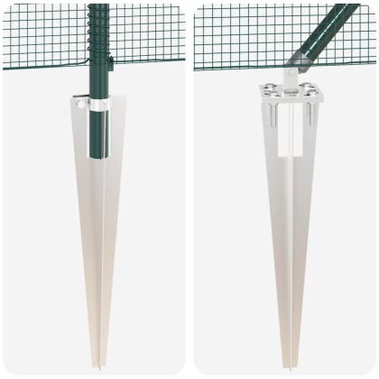 Стълб за ограда. Зелен 25 x 1,2 м (мрежа 12 x 12 мм)
