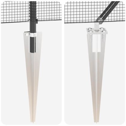 Стълб за ограда. Сив 25 x 0,8 м (12 x 12 мм мрежа)