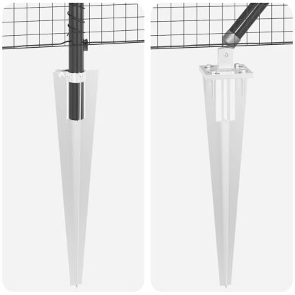 Стълб за ограда. Сив 25 x 1,4 м (25 x 25 мм решетка)