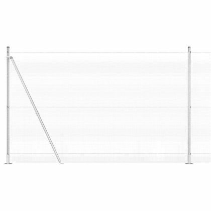 Стълб за ограда. Сребрист 25 x 1,5 м (12 x 12 mm мрежа) Стомана