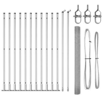 Стълб за ограда. Сребрист 25 x 1,5 м (19 x 19 мм мрежа) Стомана