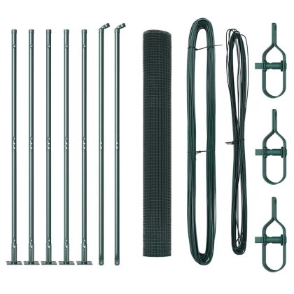 Стълб за ограда. Зелен 10 x 1,2 м (16 x 16 мм мрежа)