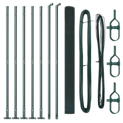 Стълб за ограда. Зелен 10 x 1,4 м (19 x 19 мм мрежа)