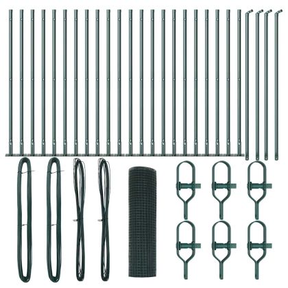 Стълб за ограда. Зелен 50 x 0,8 м (25 x 25 мм мрежа)