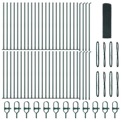 Стълб за ограда. Зелен 100 x 0,6 м (19 x 19 мм мрежа)