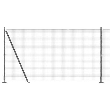 Стълб за ограда. Сив 10 x 1,2 м (25 x 25 мм мрежа)