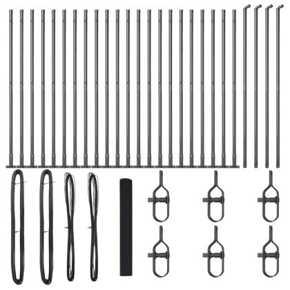 Стълб за ограда. Сив 50 x 1,2 м (25 x 25 мм мрежа)