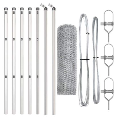 Стълб за ограда. Сребрист 10 x 0,6 м (13 мм мрежа) Стомана