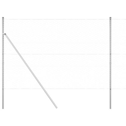 Стълб за ограда. Сребрист