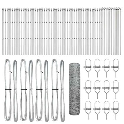 Стълб за ограда. Сребрист