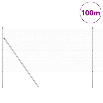 Стълб за ограда. Сребрист