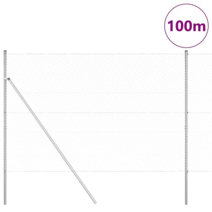 Стълб за ограда. Сребрист