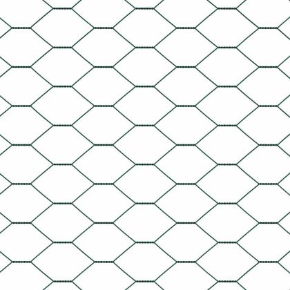 Стълб за ограда. Зелен 50 x 0,6 м (36 мм мрежа) Стомана и PVC