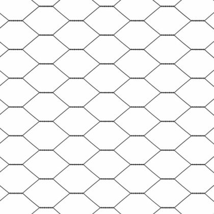 Стълб за ограда. Сив 100 x 0,6 м (36 мм мрежа) Стомана и PVC