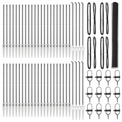 Стълб за ограда. Сив 100 x 1,5 м (мрежа 25 мм) Стомана и PVC