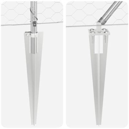 Стълб за ограда. Сребрист 50 x 1,6 м (50 мм мрежа) Стомана