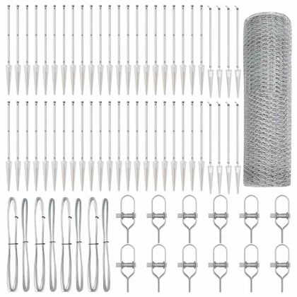 Стълб за ограда. Сребрист 100 х 0,5 м Стомана